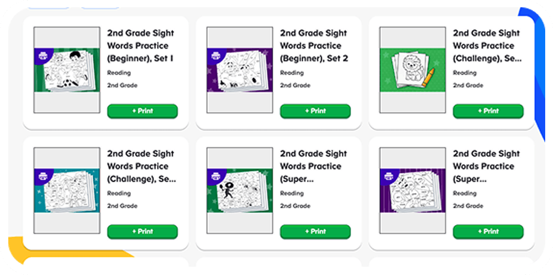 List of printables